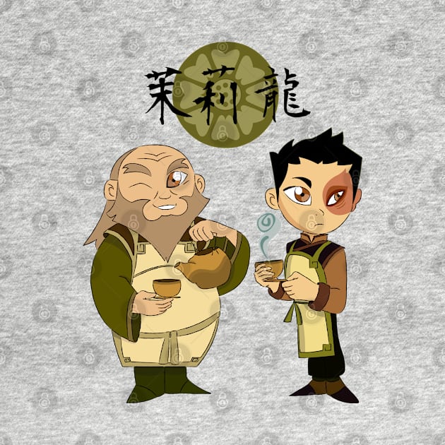 Zuko and uncle Iroh Jasmine Dragon by MilotheCorgi